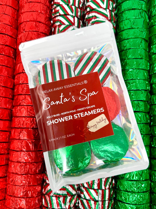 Santa's Spa Shower Steamers 6 Pack - Made in USA