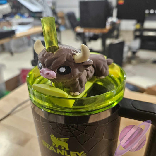 HIGHLAND COW-3D PRINTED STRAW BUDDY