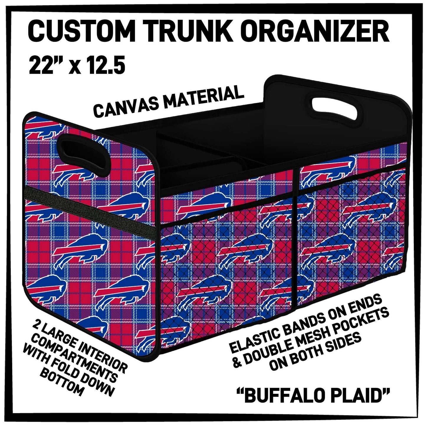 RTS - Buffalo Plaid Trunk Organizer