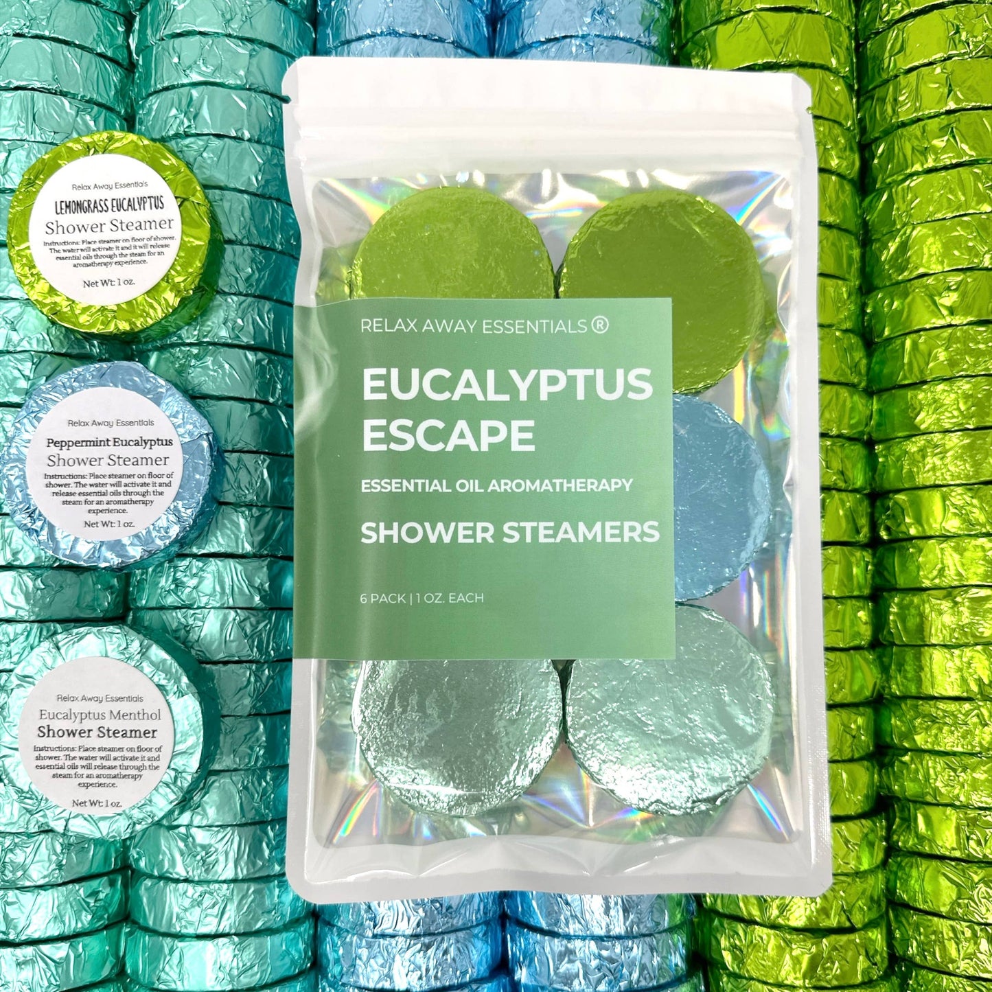 Eucalyptus Escape Shower Steamers 6 Pack - Made in USA