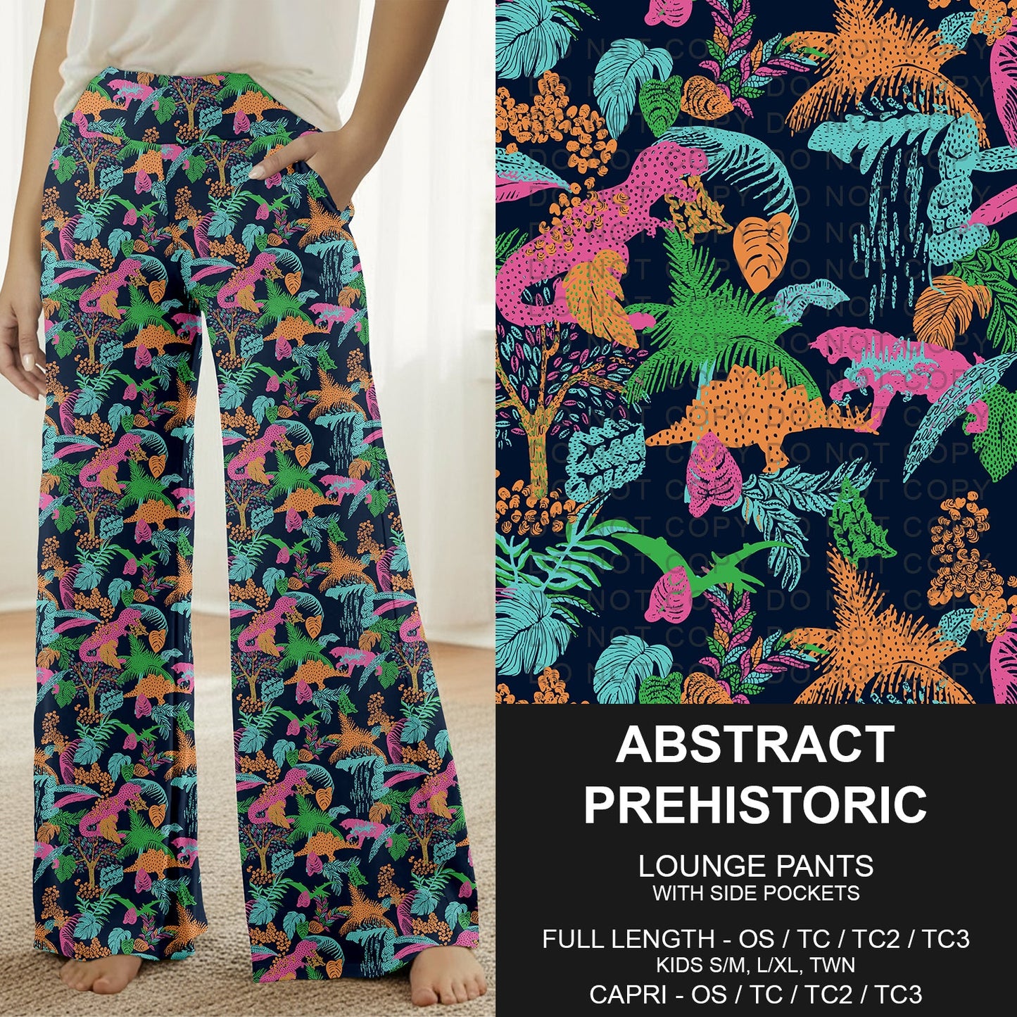 B298 - Preorder Abstract Prehistoric Lounge Pants (Closes 7/05. ETA: early Sept.)