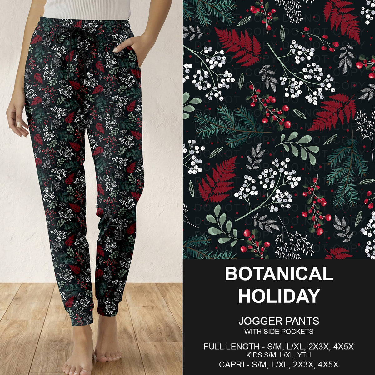 B313 - Preorder Botanical Holiday Joggers (Closes 9/20. ETA: late Nov.)