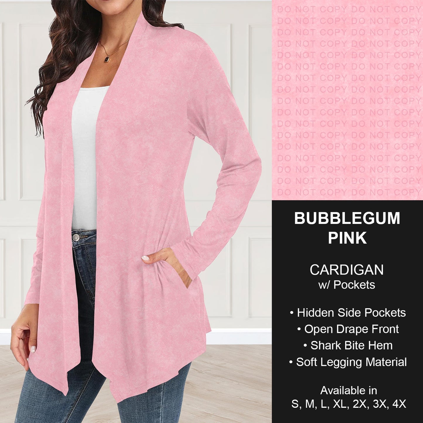 B280 - Preorder Bubblegum Pink Cardigan w/ Pockets (Closes 3/22. ETA: late May)