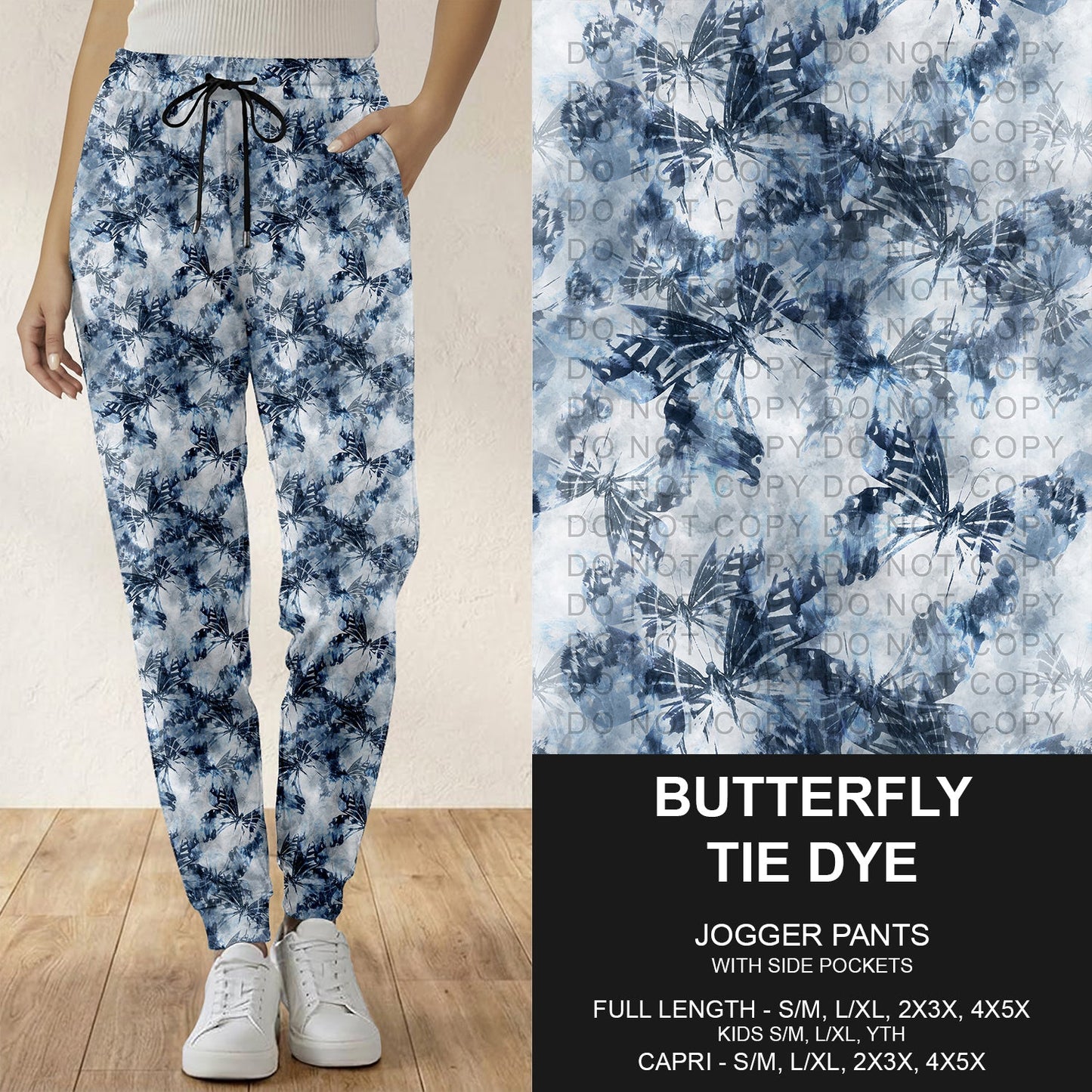 B288 - Preorder Butterfly Tie Dye Joggers (Closes 5/03. ETA: early July)