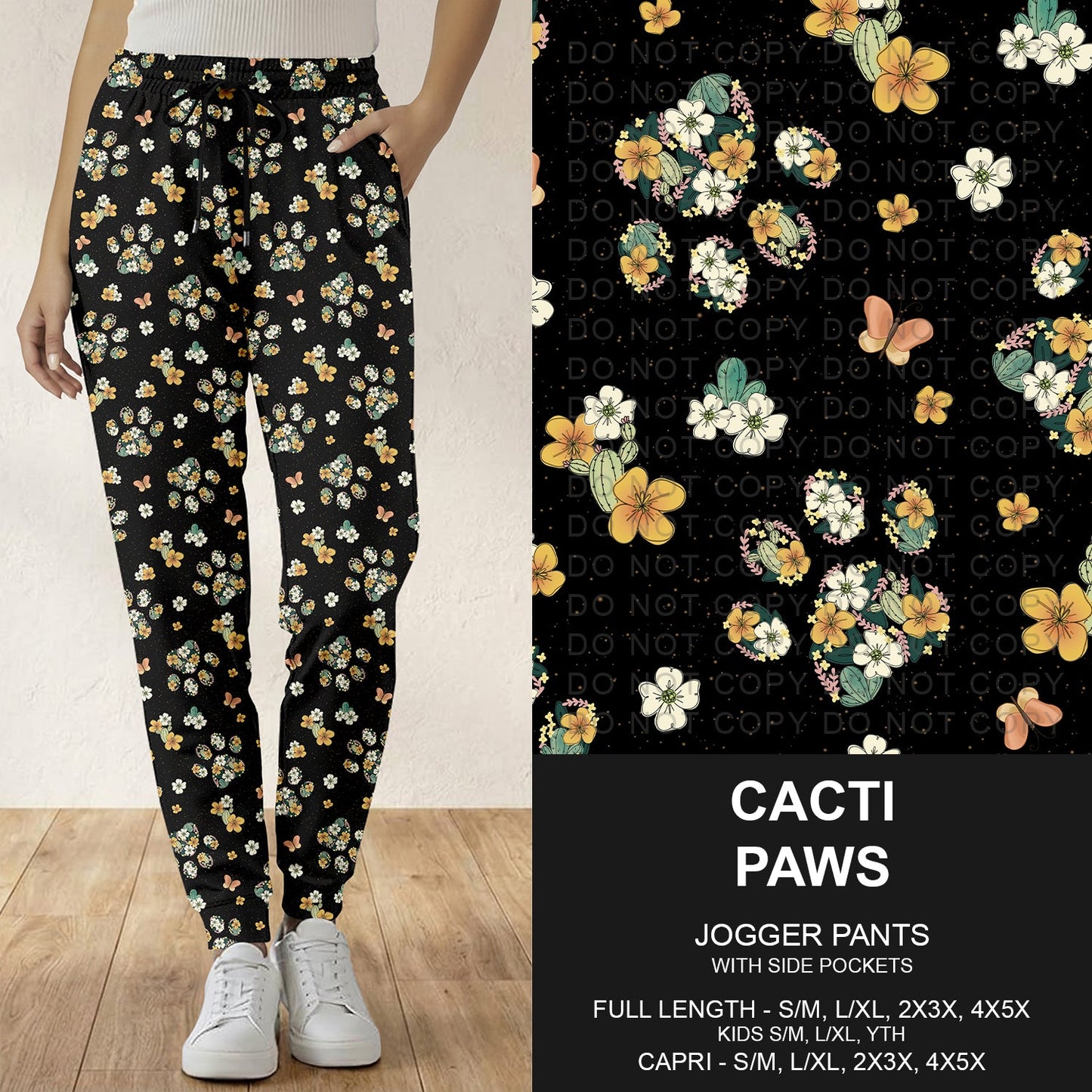 B296 - Preorder Cacti Paws Joggers (Closes 6/21. ETA: late Aug.)
