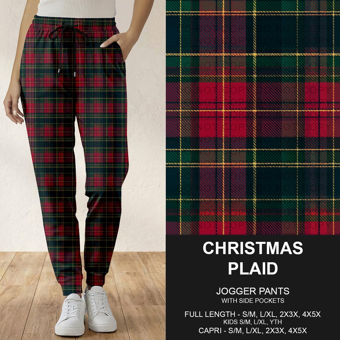 B303 - Preorder Christmas Plaid Joggers (Closes 7/26. ETA: early Oct.)