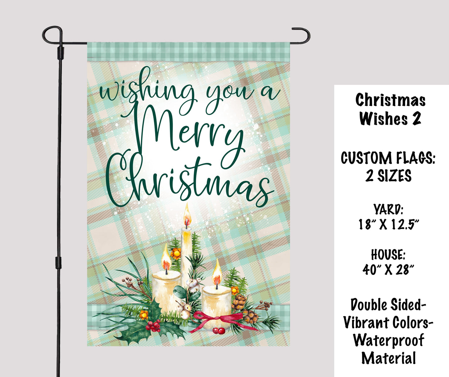 Christmas Wishes 2 Garden Flags