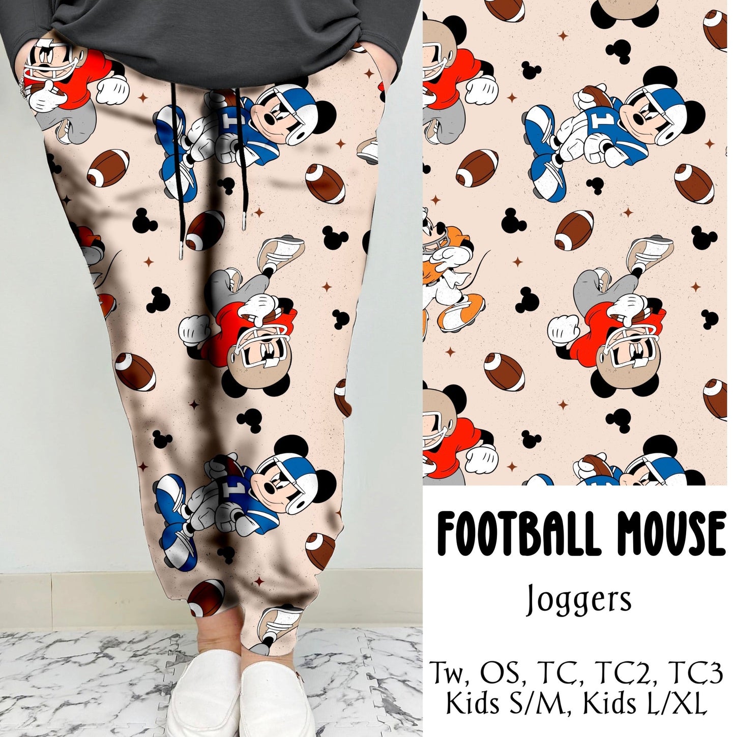 Football Mouse Leggings/Joggers | Run Ends 7/28| ETA 42 days