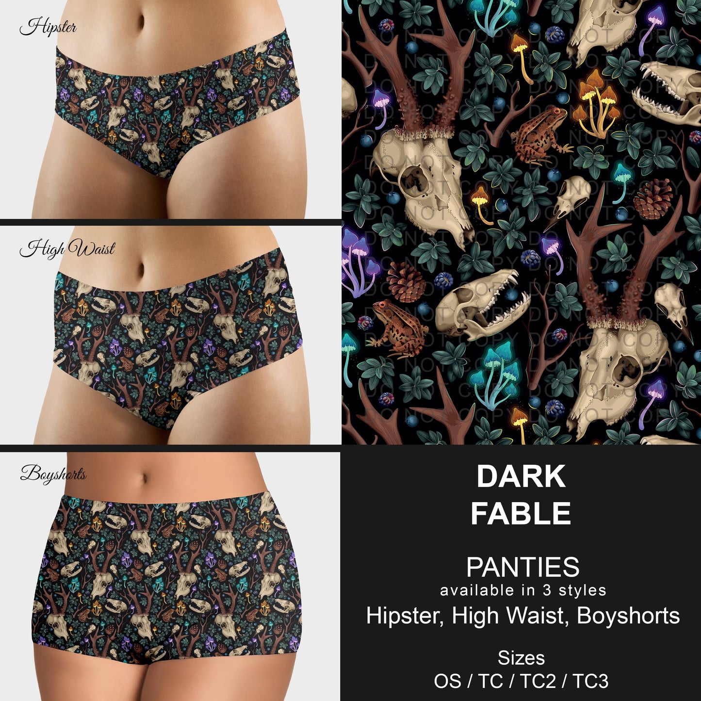 B306 - Preorder Dark Fable Panties (Closes 8/07. ETA mid October)