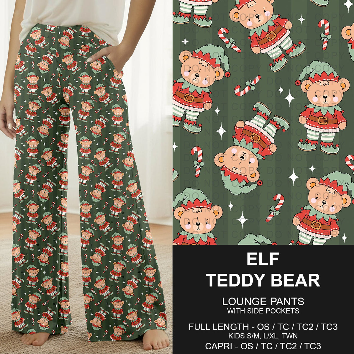 B313 - Preorder Elf Teddy Bear Lounge Pants (Closes 9/20. ETA: late Nov.)