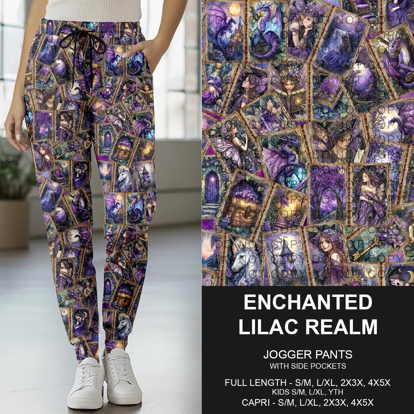B276 - Preorder Enchanted Lilac Realm Joggers (Closes 3/01. ETA: early May)