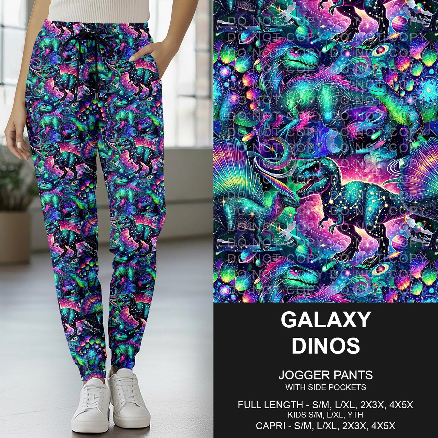 B278 - Preorder Galaxy Dinos Joggers (Closes 3/15. ETA: late May)