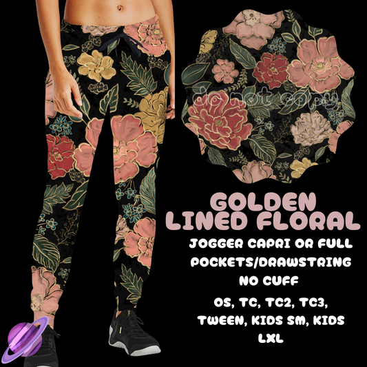 GOLDEN LINED FLORAL-FLORAL BOTTOMS PREORDER CLOSING 7/15