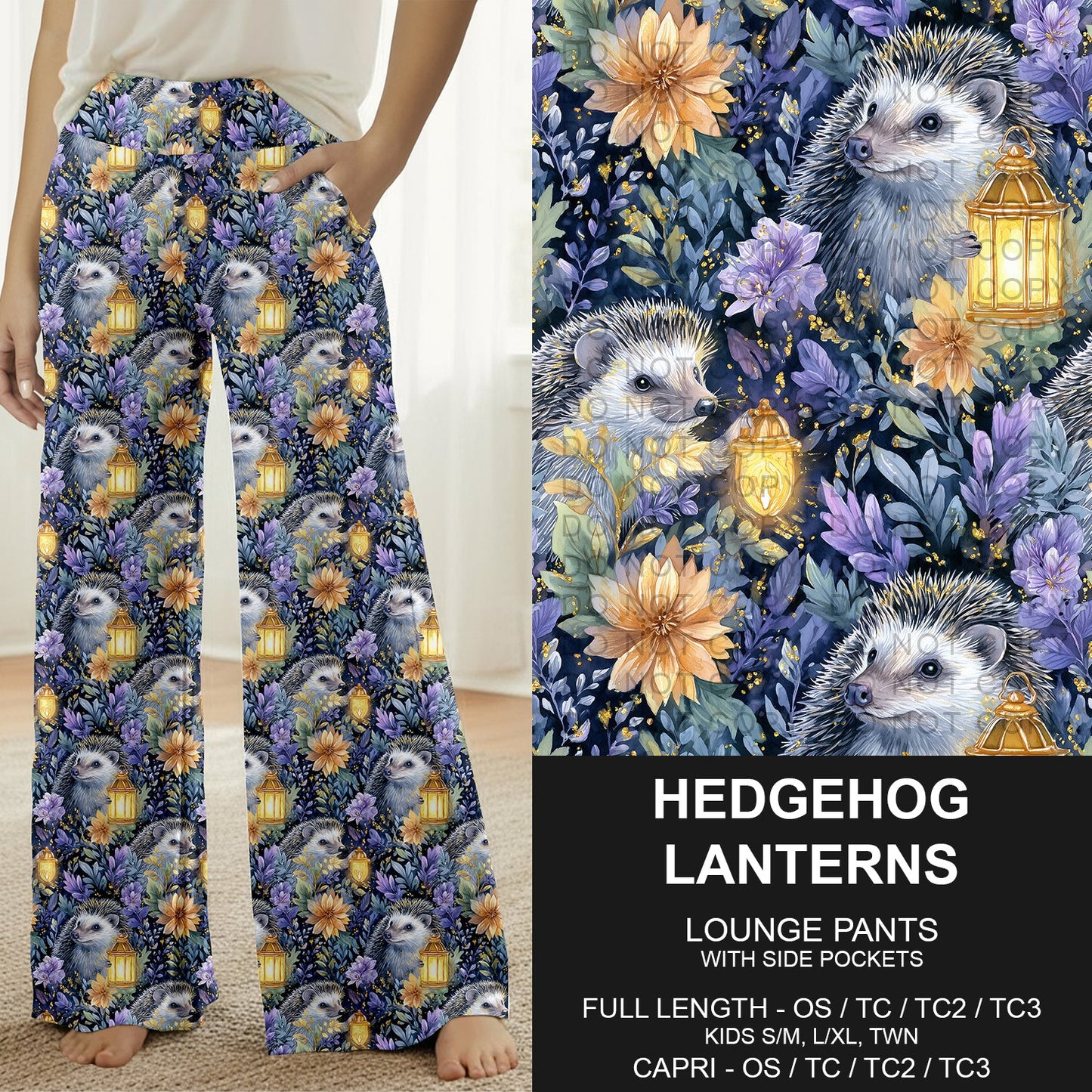 B274 - Preorder Hedgehog Lanterns Lounge Pants (Closes 2/22. ETA: late April)
