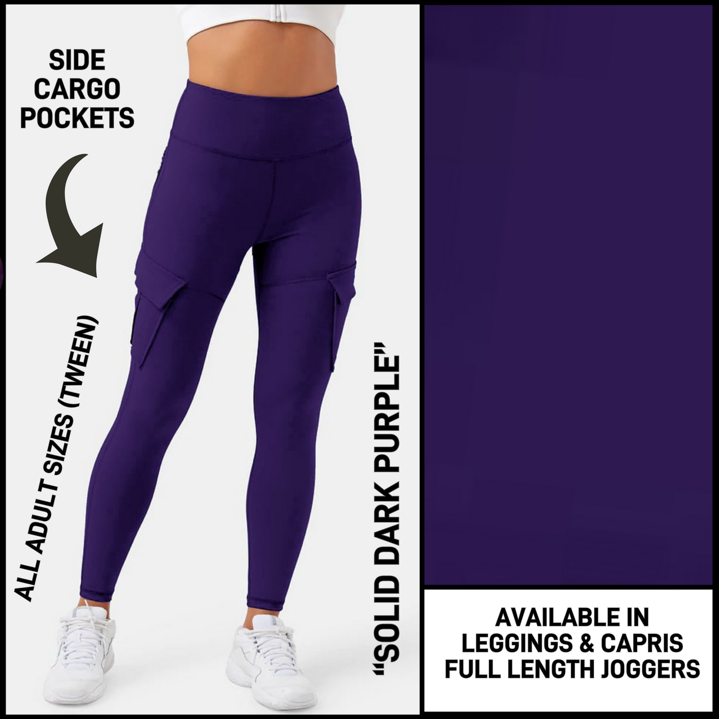 C30P - Solid Dark Purple with Cargo Pockets - Preorder Closing 1/7 ETA: Early March
