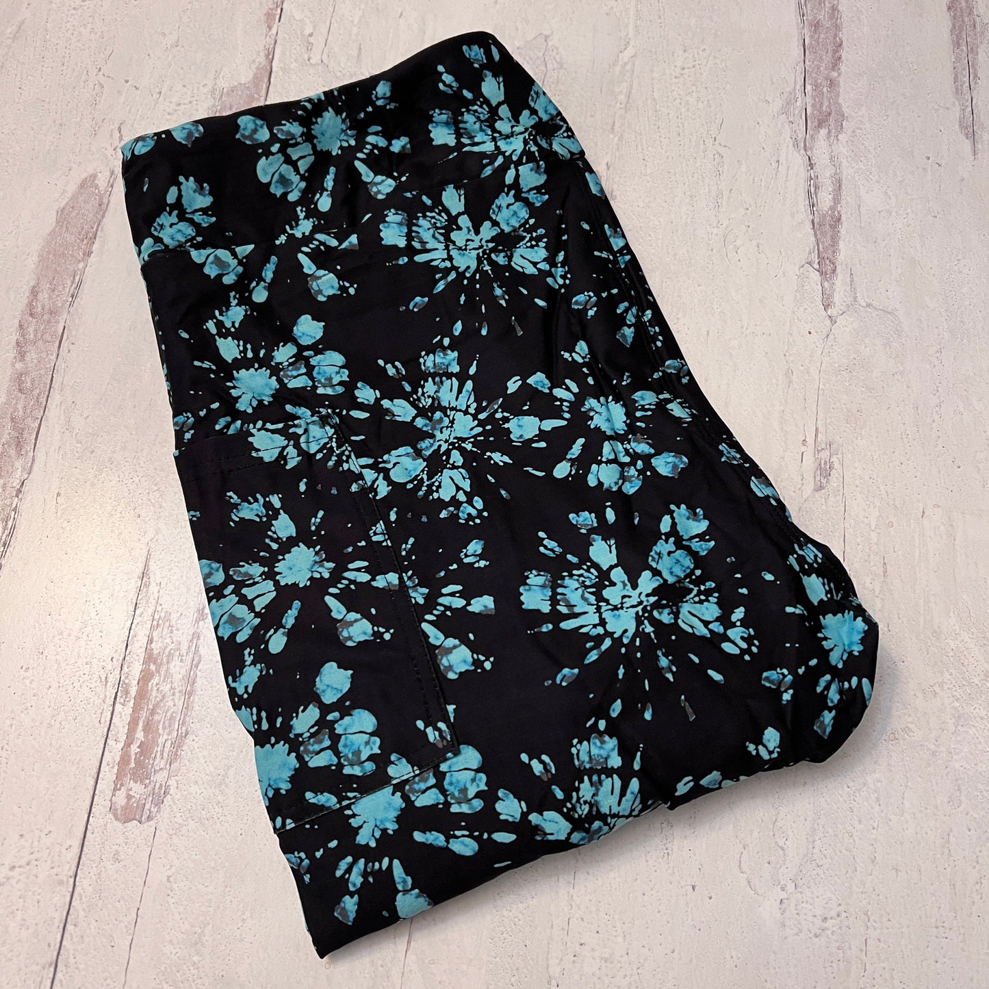 Tie Dye Turquoise - Leggings with Pockets