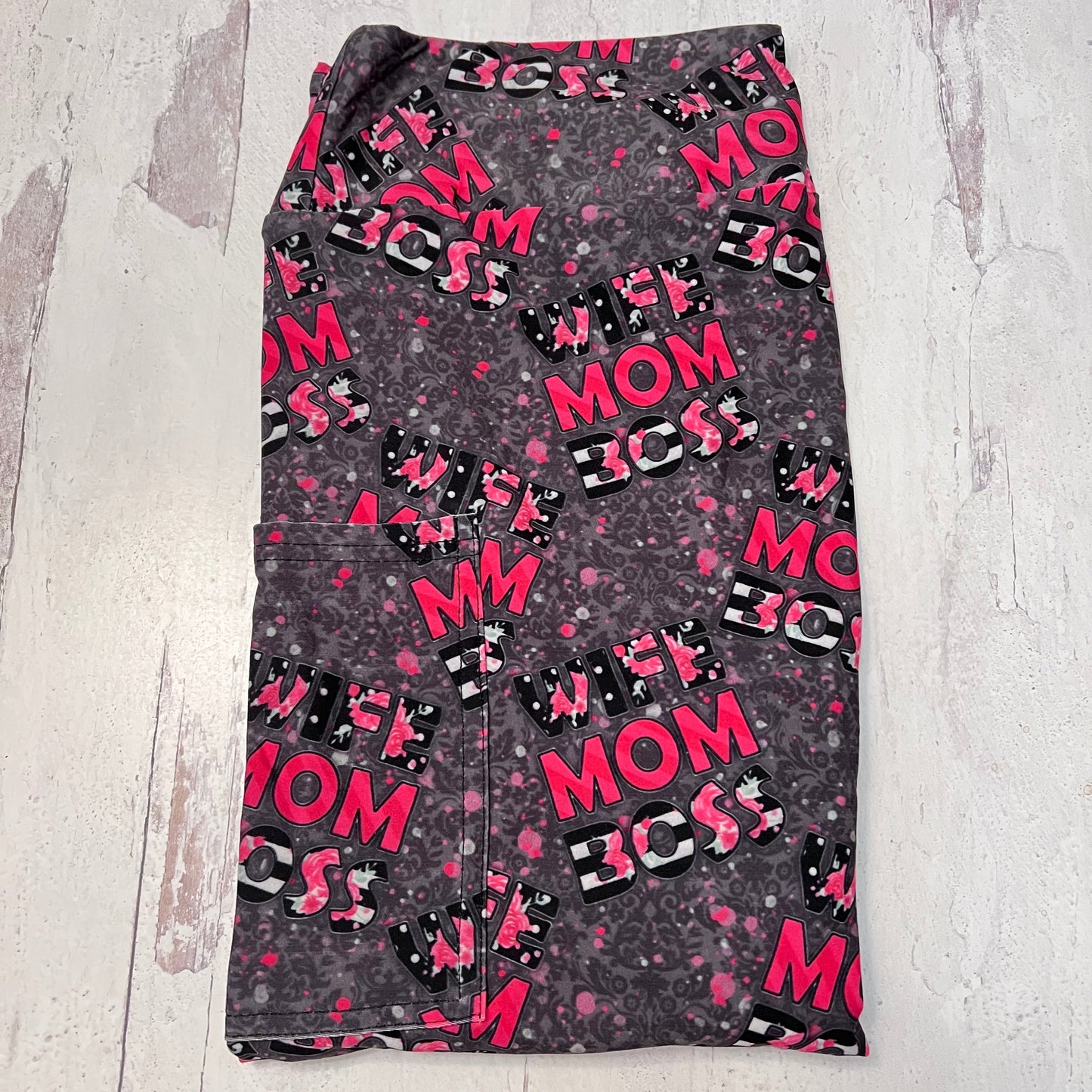 Wife Mom Boss - Leggings with Pockets