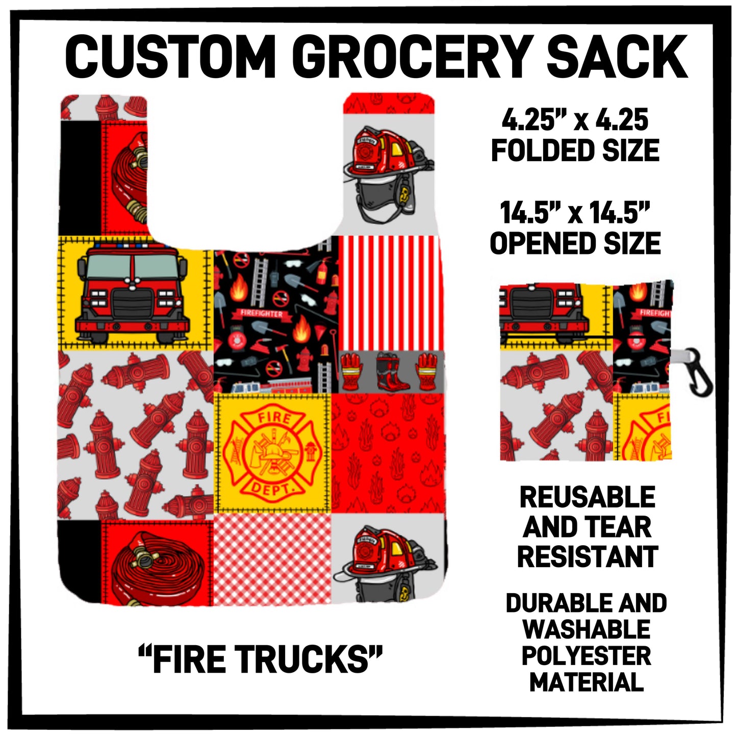 RTS - Fire Trucks Grocery Sack