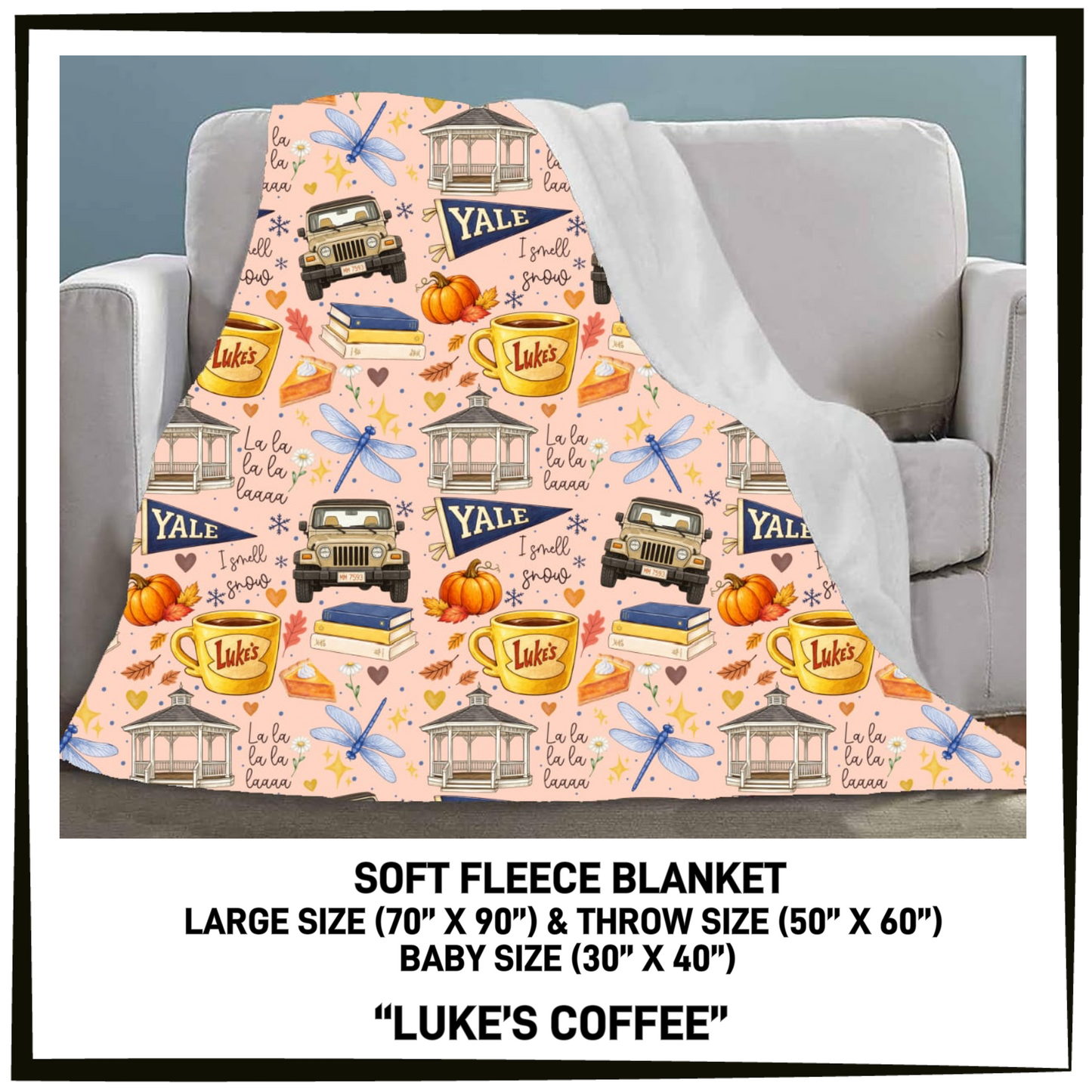 297BT - Luke's Coffee Fleece Blanket - Preorder Closing 7/26 ETA: Late Sept