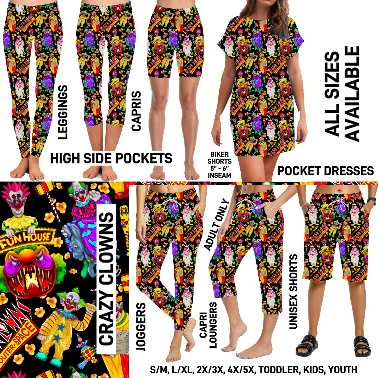 287BT - Crazy Clowns - Preorder Closing 3/22 ETA: Late June