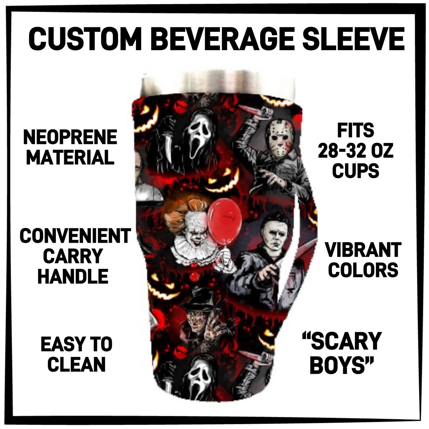 B2VG - Scary Boys 28-32oz Beverage Sleeves - Preorder Closing 12/4 ETA: Mid-Jan