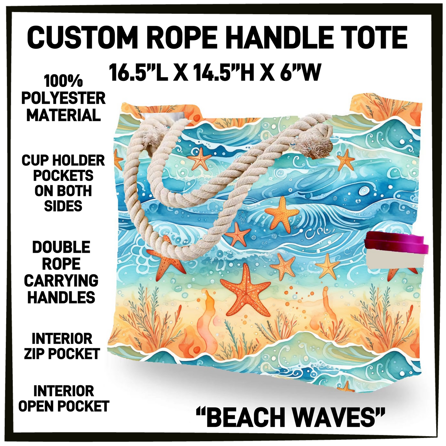 R4PT - Beach Waves Rope Handle Tote - Preorder Closing 4/28 ETA: Late June