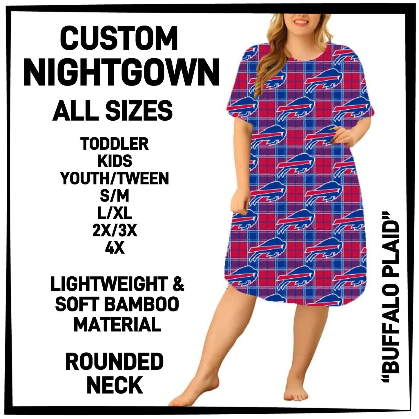CN8G - Buffalo Plaid Nightgown - Preorder Closing 12/18 ETA: Mid-Feb