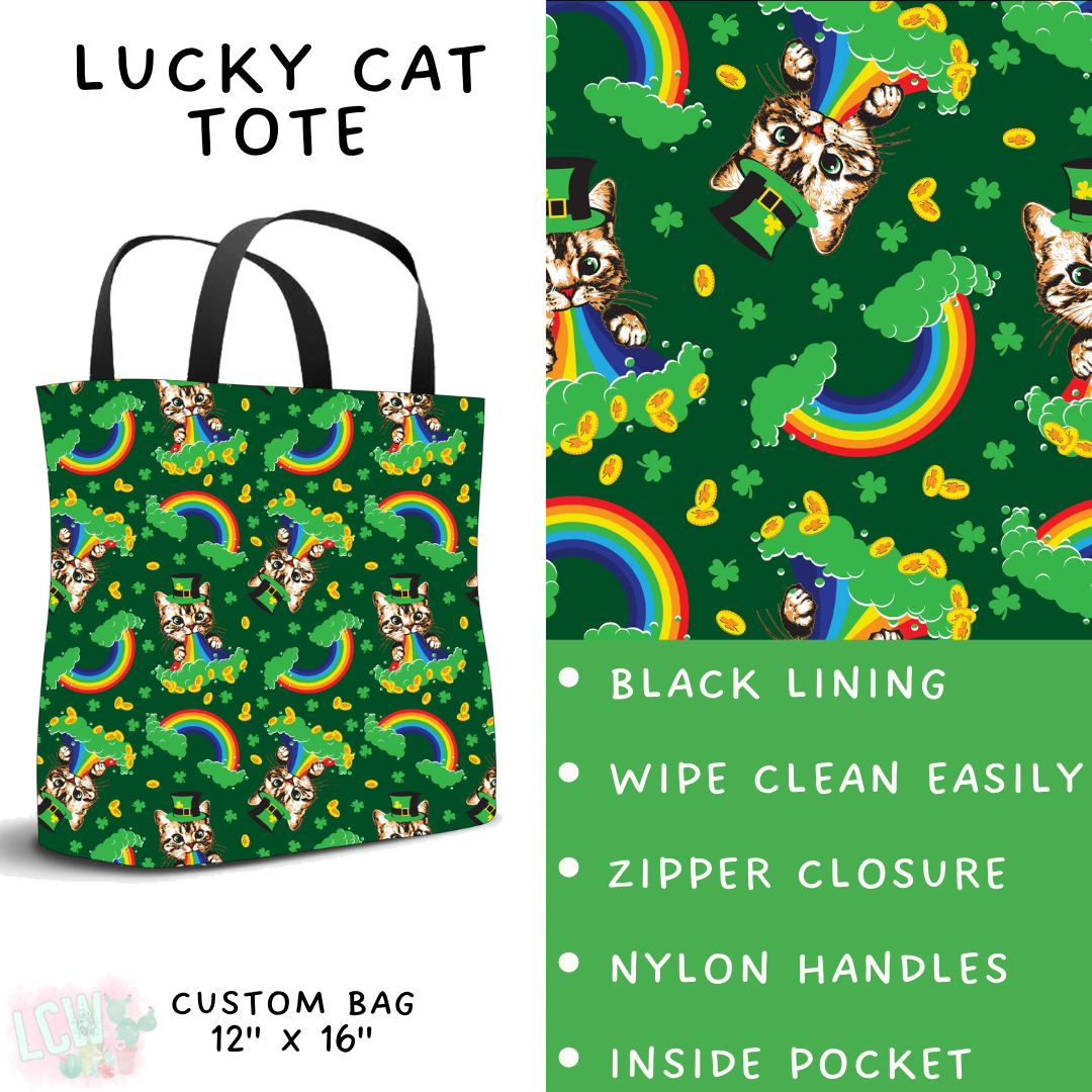 Batch #464 - Lucky Charm Collection - Closes 12/17 - ETA early Feb - Lucky Cat Tote