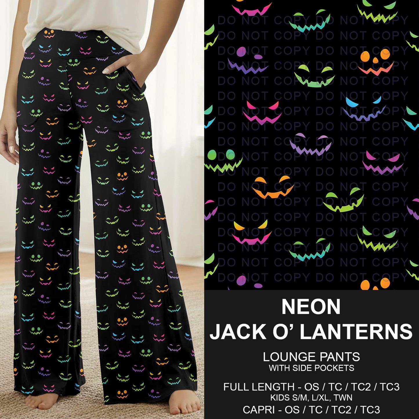 B297 - Preorder Neon Jack-O'-Lanterns Lounge Pants (Closes 6/28. ETA: early Sept.)