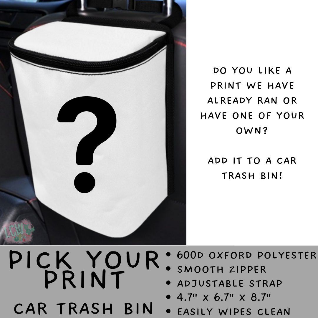 Batch #554 - Car Accessories 3 - Closes 7/10 - ETA early/mid Sept - Pick Your Print Car Trash Bin