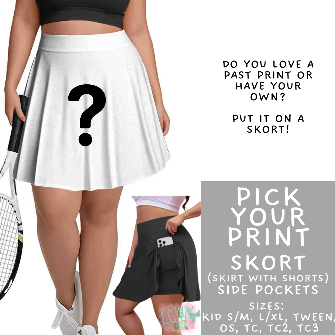 Batch #568 - Halloween Spooky Sets 3 - Closes 8/12 - ETA early October - Pick Your Print Skort