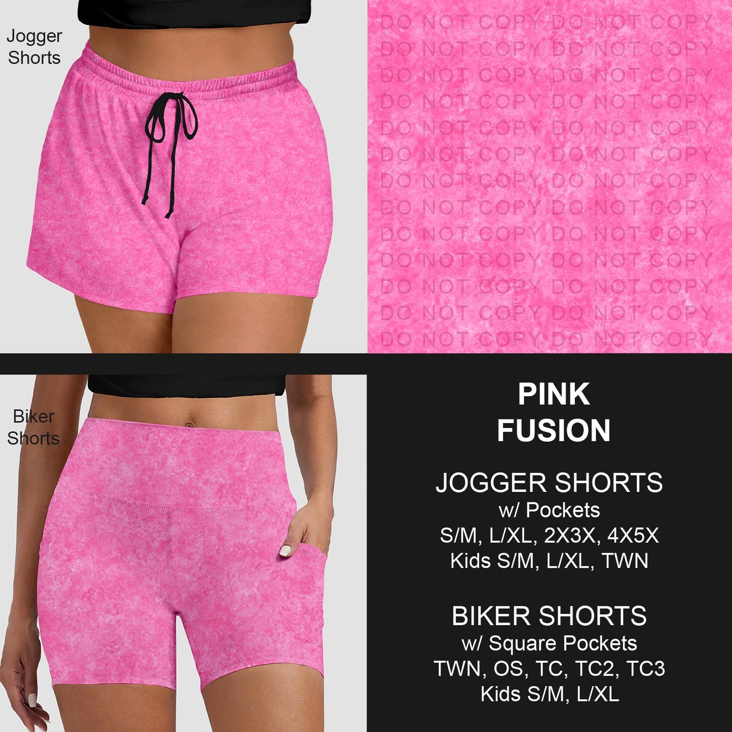 B280 - Preorder Pink Fusion Jogger/Biker Shorts (Closes 3/22. ETA: late May)