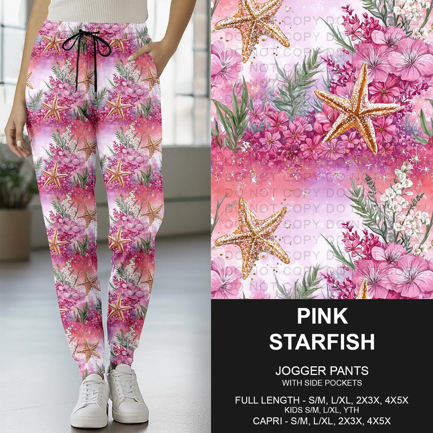 B278 - Preorder Pink Starfish Joggers (Closes 3/15. ETA: late May)