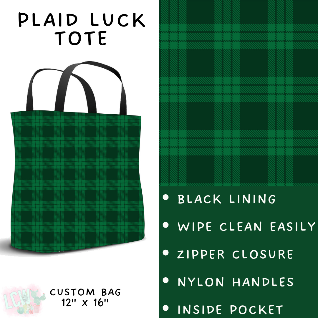 Batch #464 - Lucky Charm Collection - Closes 12/17 - ETA early Feb - Plaid Luck Tote