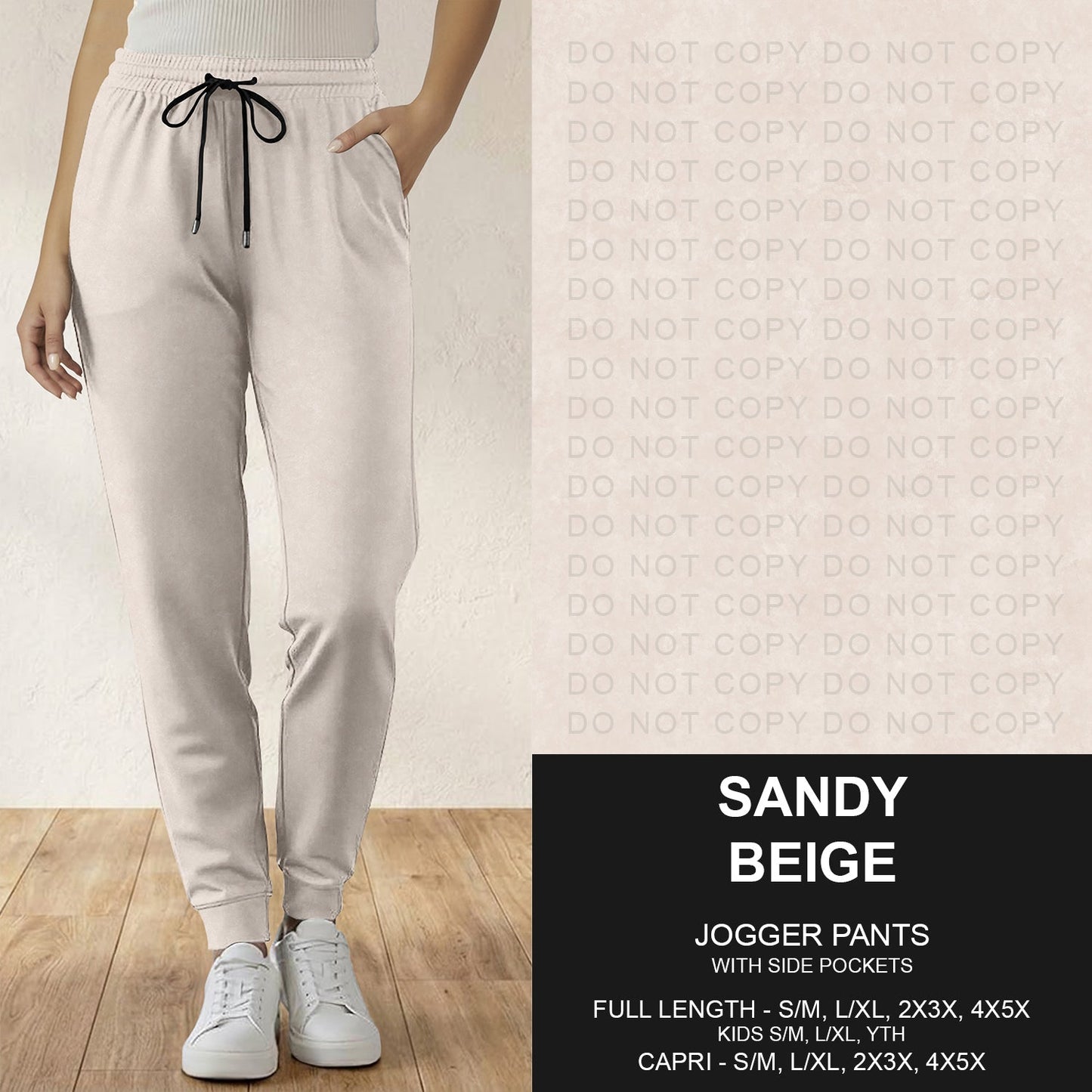 B280 - Preorder Sandy Beige Joggers (Closes 3/22. ETA: late May)