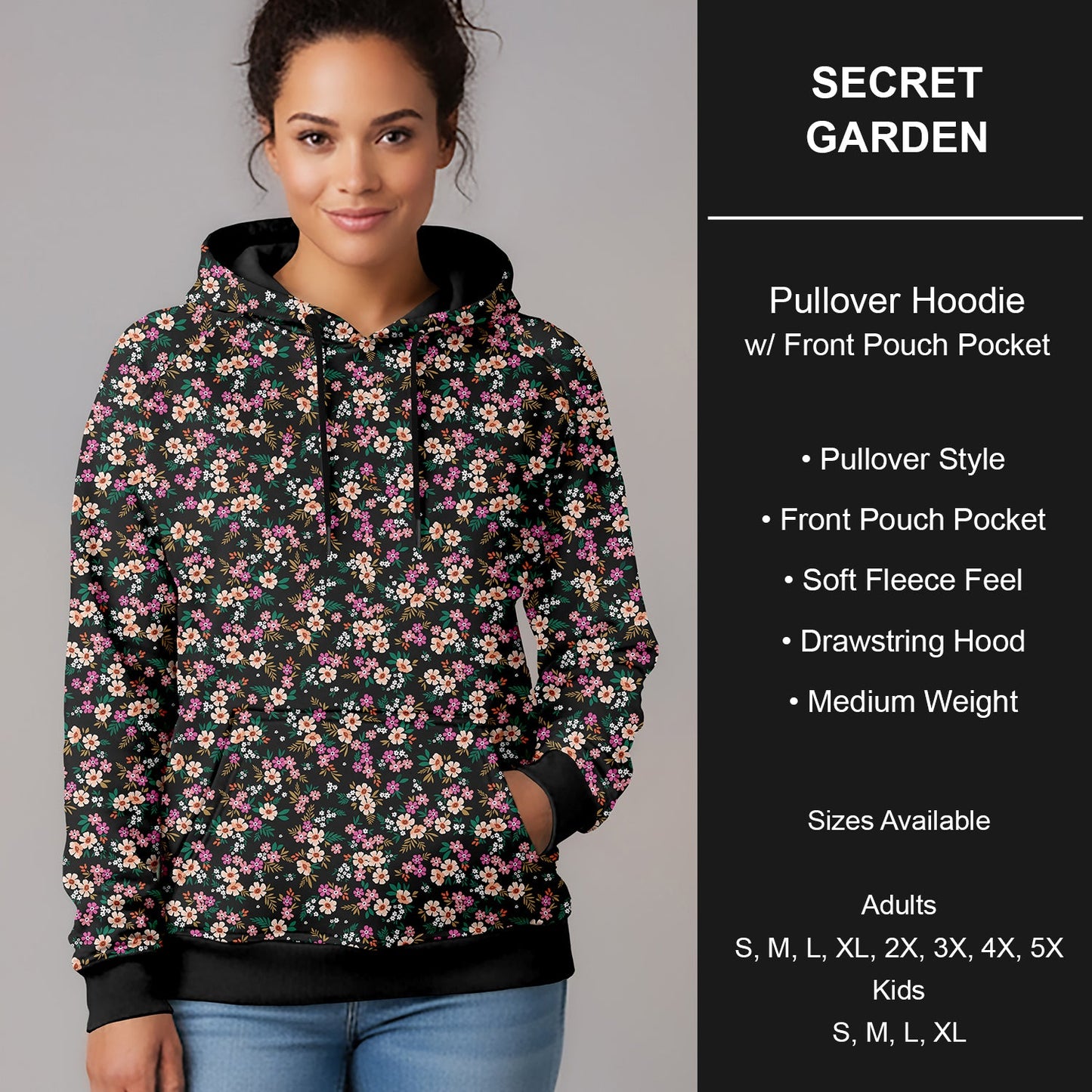 B266 - Preorder Secret Garden Pullover Hoodie (Closes 12/17. ETA late Feb.)