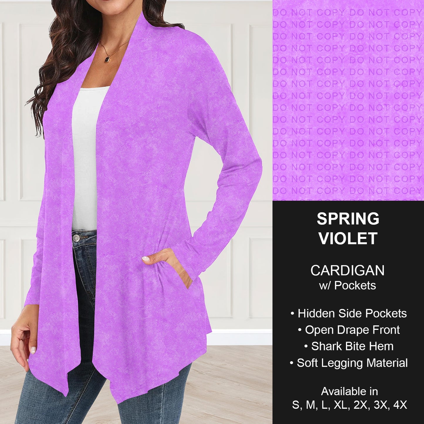 B280 - Preorder Spring Violet Cardigan w/ Pockets (Closes 3/22. ETA: late May)