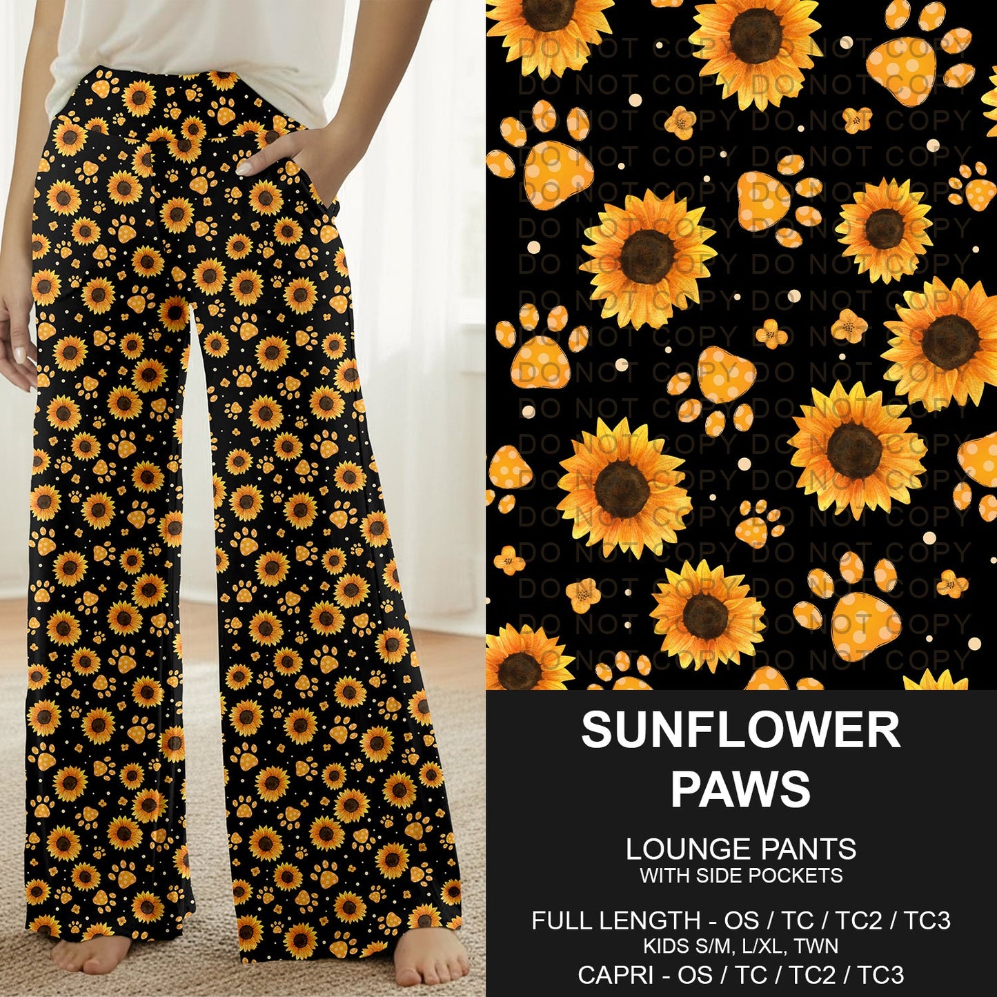 B277 - Preorder Sunflower Paws Lounge Pants (Closes 3/08. ETA: mid May)