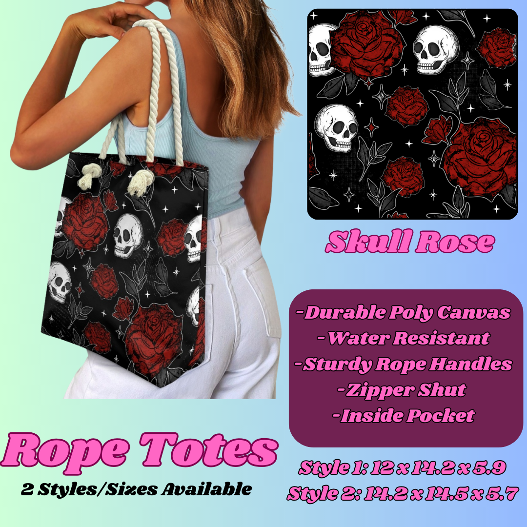 SKULL ROSE-ROPE TOTE PREORDER CLOSING 5/6