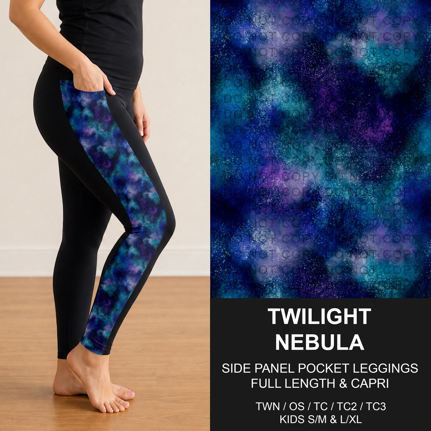 B300 - Preorder Twilight Nebula Side Panel Pocket Leggings (Closes 7/15. ETA: mid Sept.)