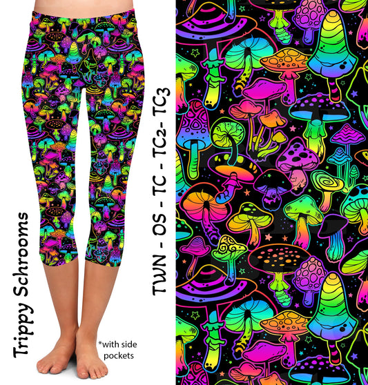 Trippy Schrooms Leggings & Capris with Pockets