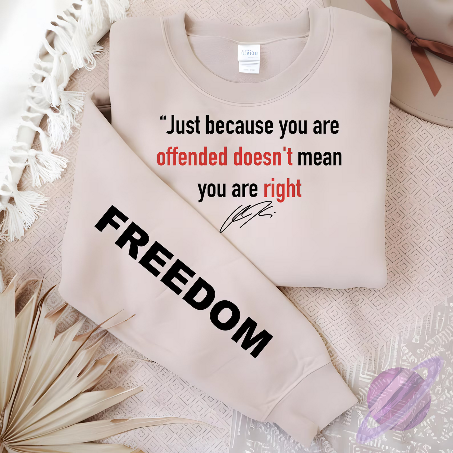 FREEDOM SWEATSHIRT W/ SLEEVE PRINT
