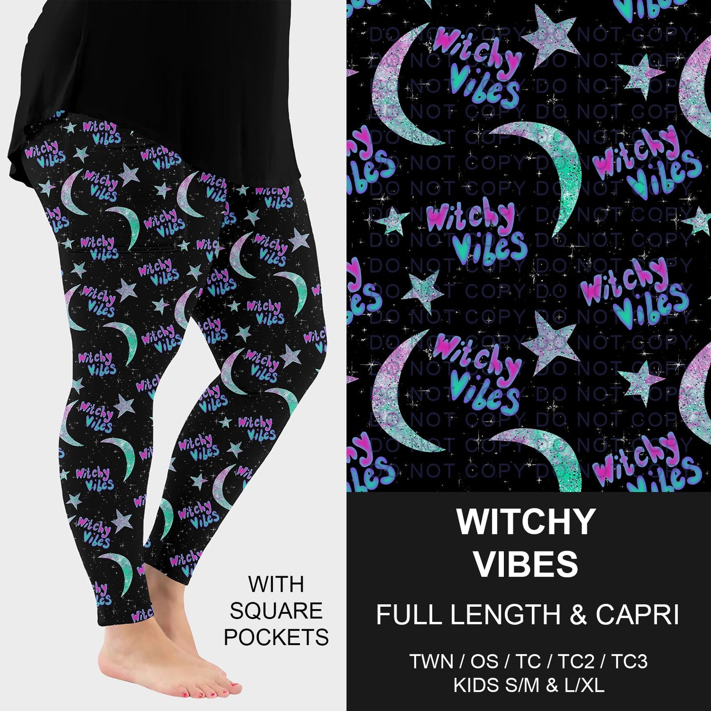 B297 - Preorder Witchy Vibes Leggings w/ Pockets (Closes 6/28. ETA: early Sept.)