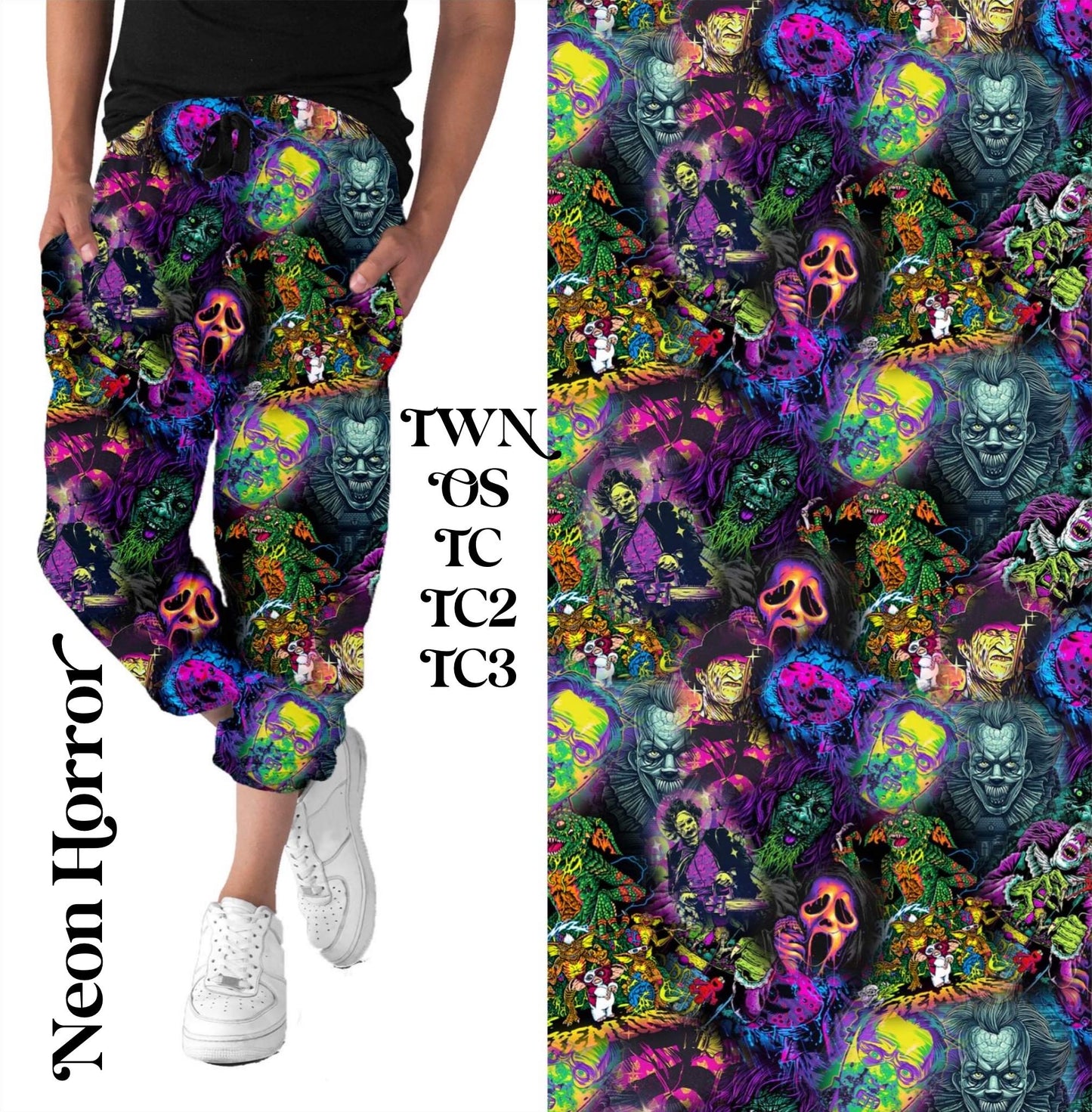 Neon Horror - Capri Joggers