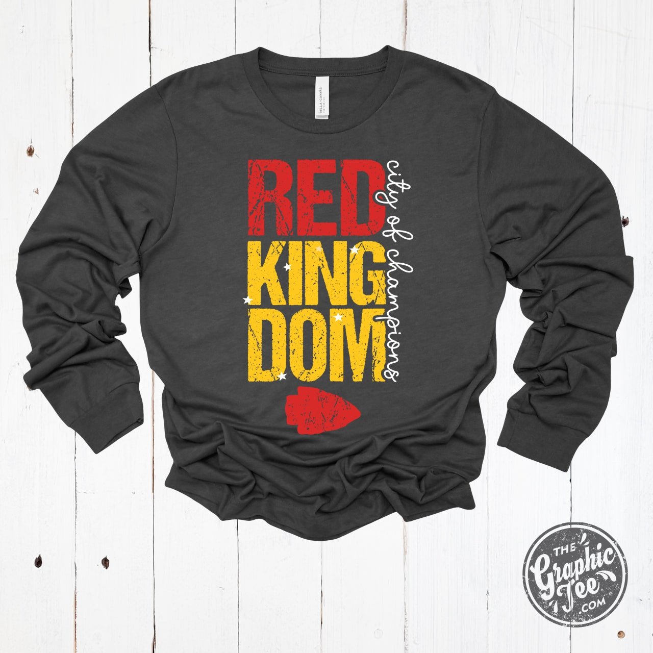 RED Kingdom - City of Champions Dark Grey Heather Long Sleeve Tee