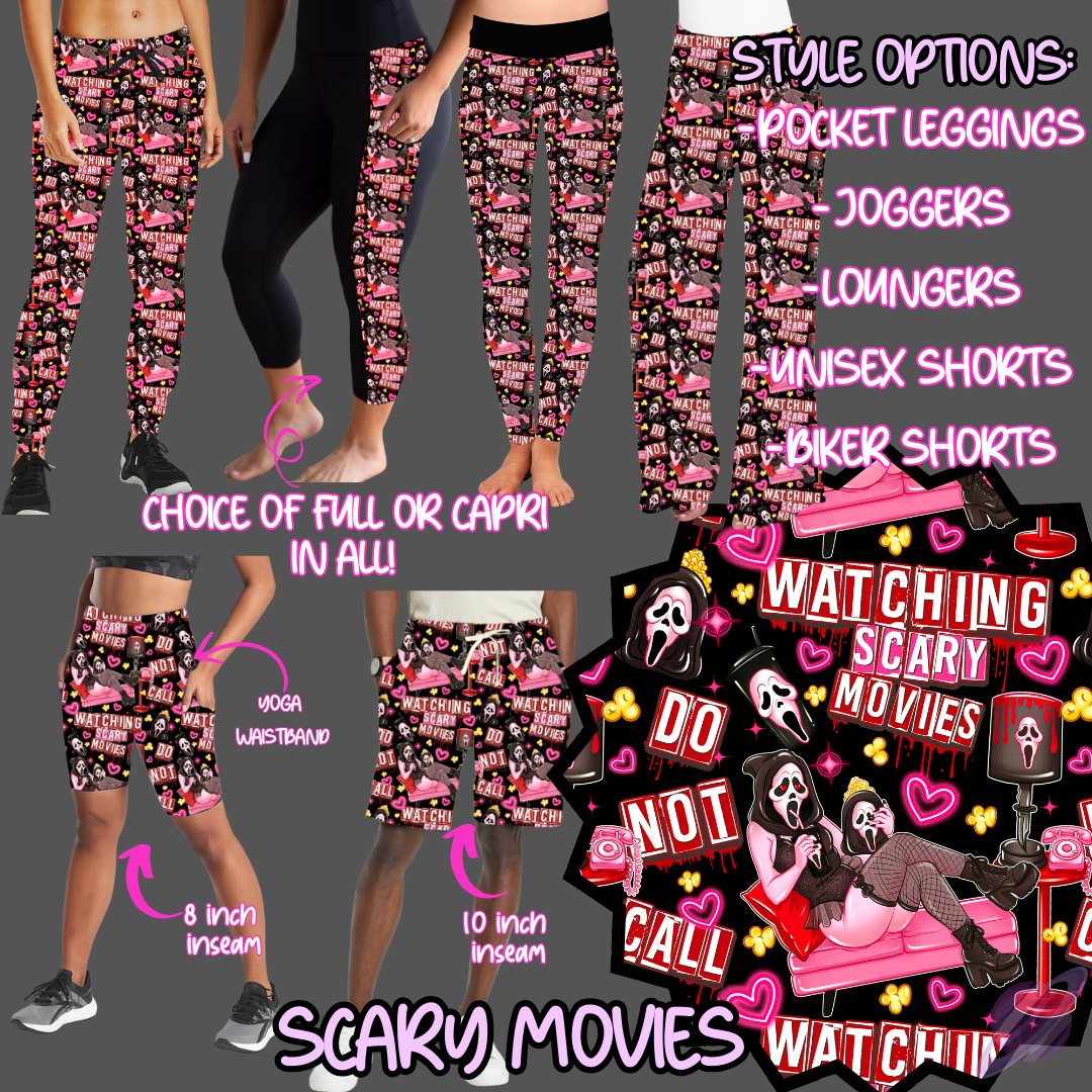 SCARY MOVIES-6 STYLES OF BOTTOMS-PREORDER CLOSING 3/10