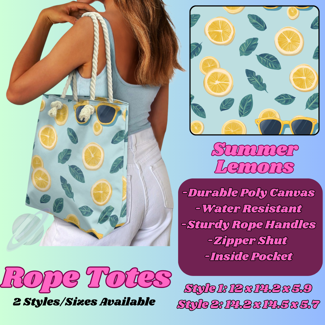 SUMMER LEMONS-ROPE TOTE PREORDER CLOSING 5/6