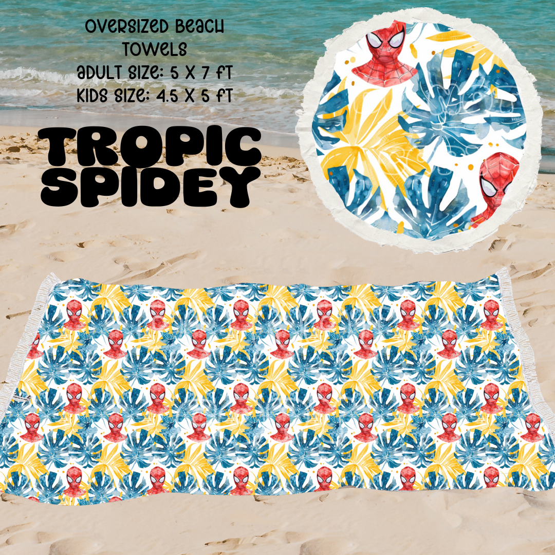 Tropic Spidey -OVERSIZED BEACH TOWEL 6-PREORDER CLOSING 3/20
