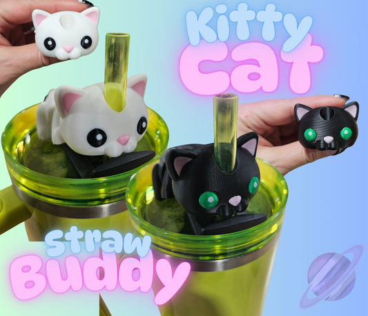 KITTY CAT-3D PRINTED STRAW BUDDY