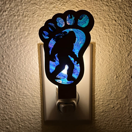 Bigfoot Foot Print - Sasquatch - Handcrafted Night Light